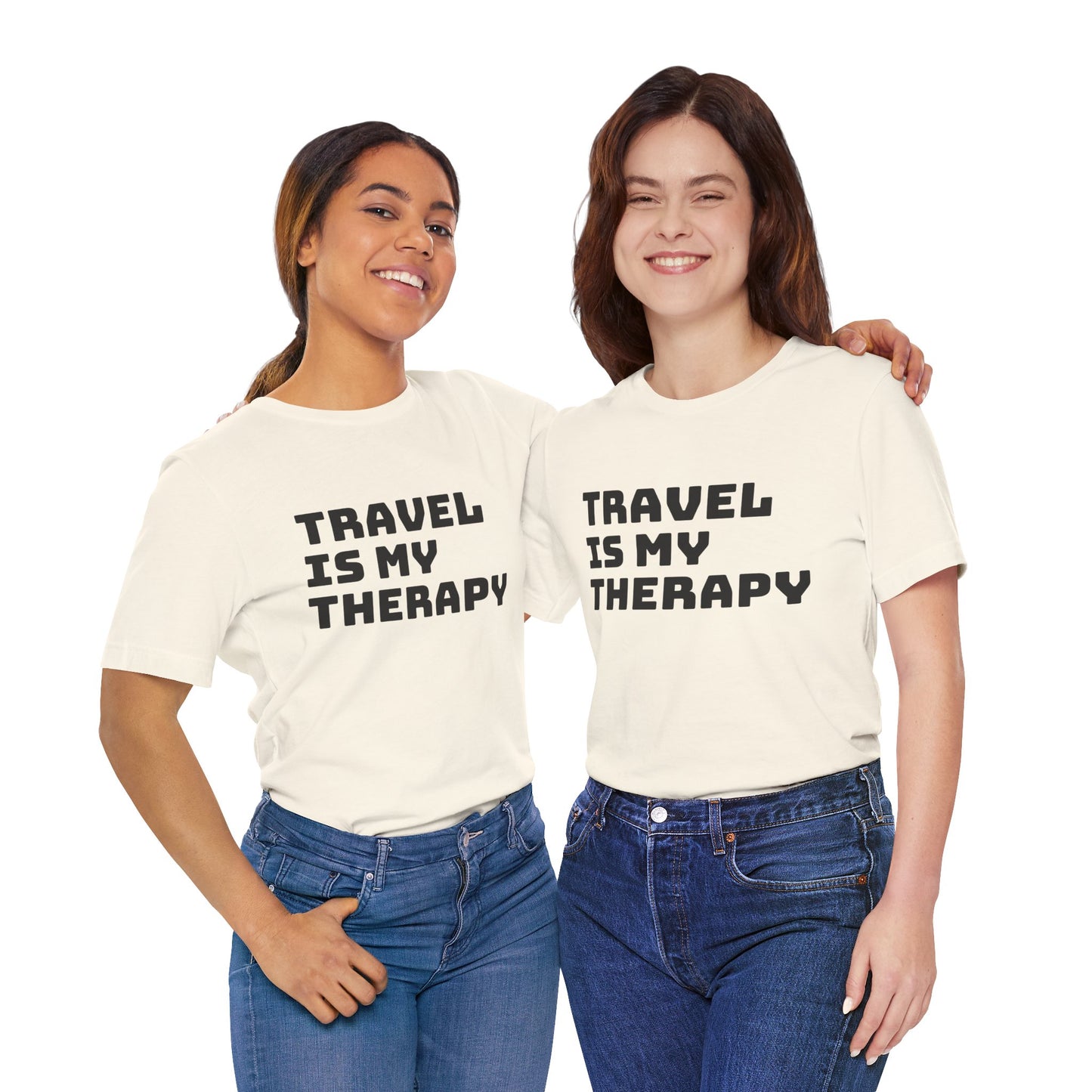 Travel Is My Therapy Tee, Unisex Travel Shirt, Adventure Tee, Travel Lover Gift, Vacation Tee, Summer Essentials, Wanderlust Apparel