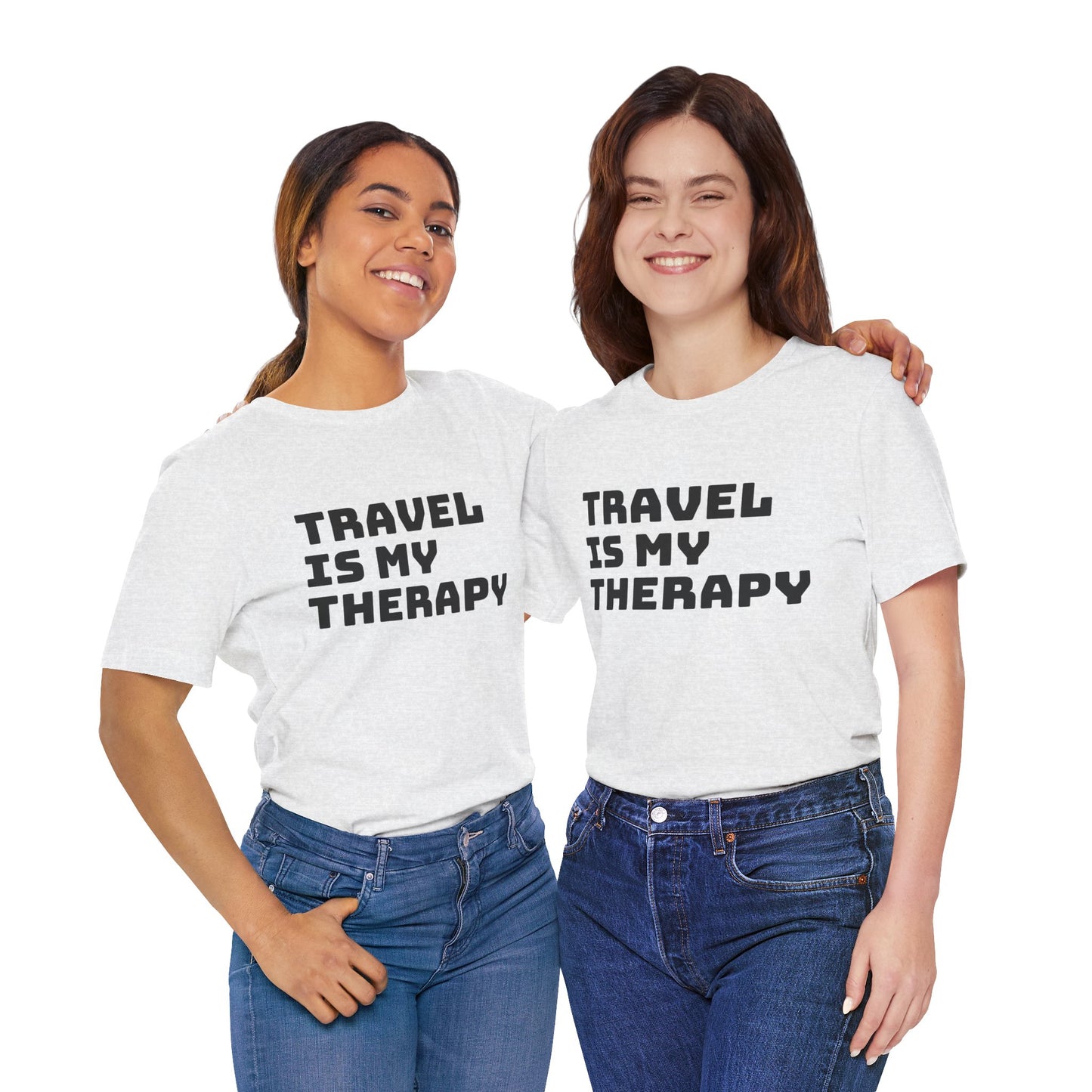 Travel Is My Therapy Tee, Unisex Travel Shirt, Adventure Tee, Travel Lover Gift, Vacation Tee, Summer Essentials, Wanderlust Apparel