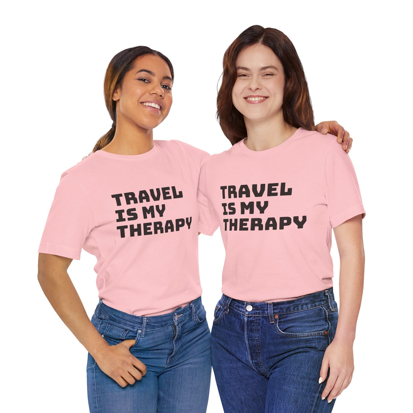 Travel Is My Therapy Tee, Unisex Travel Shirt, Adventure Tee, Travel Lover Gift, Vacation Tee, Summer Essentials, Wanderlust Apparel